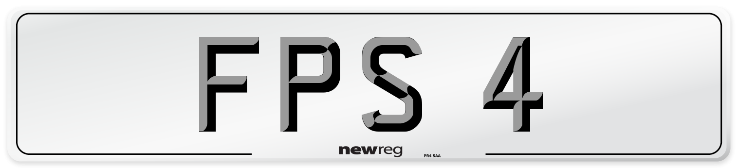 FPS 4 Number Plate from New Reg